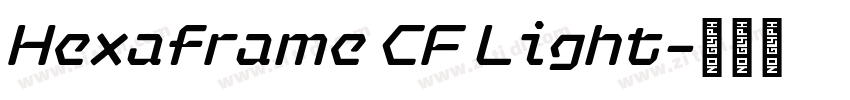 Hexaframe CF Light字体转换